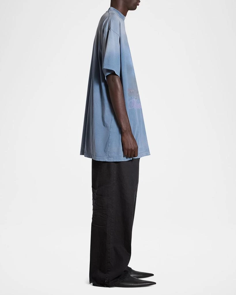 Balenciaga Men's Oversized Paris T-Shirt 4