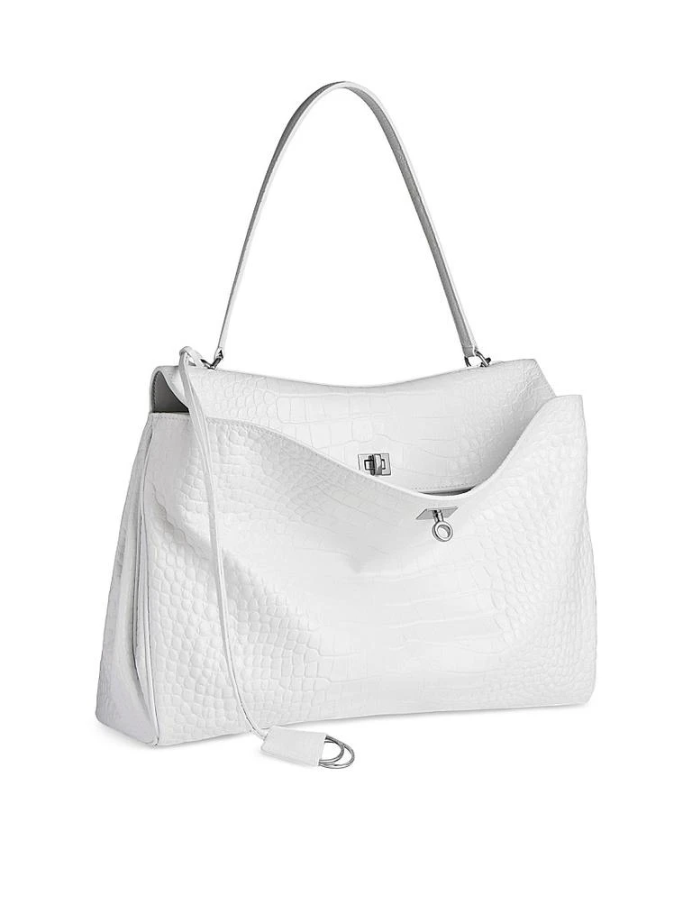 Balenciaga Rodeo Large Handbag Crocodile Embossed 2