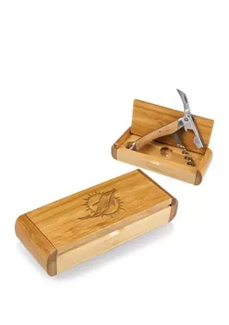 Legacy Nfl Miami Dolphins Elan Deluxe Corkscrew In Bamboo Box 1