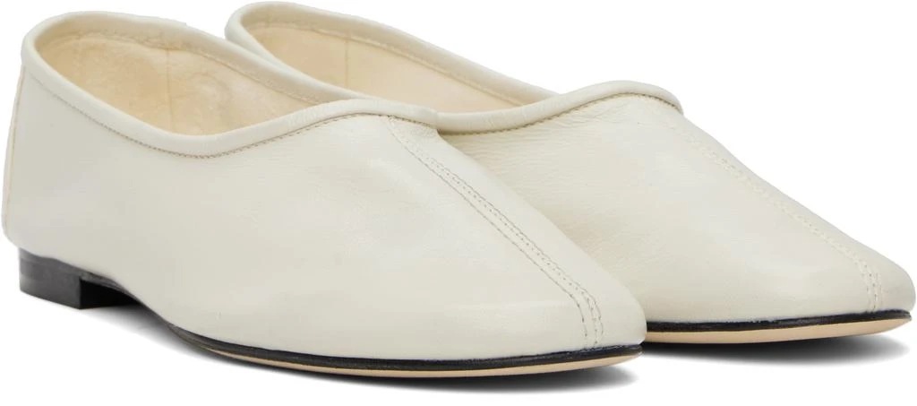 by FAR Gray Prudence Creased Leather Ballerina Flats 4