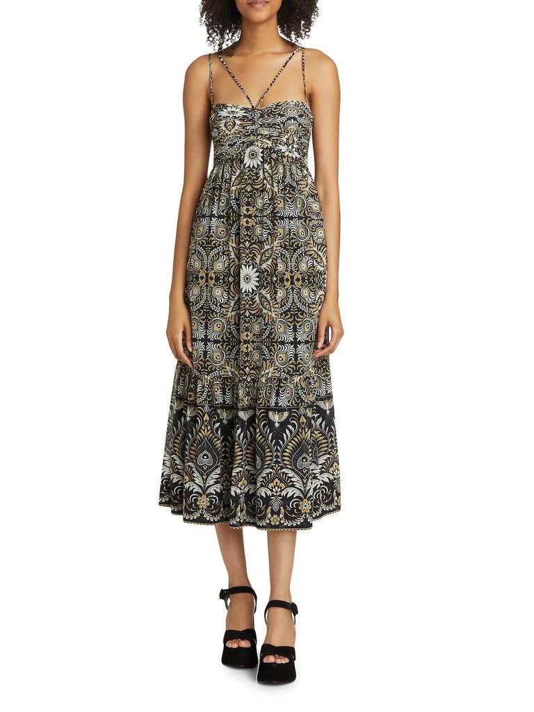 midi dresses for mature women Ivory & Black Midi-Length Sheath Dress