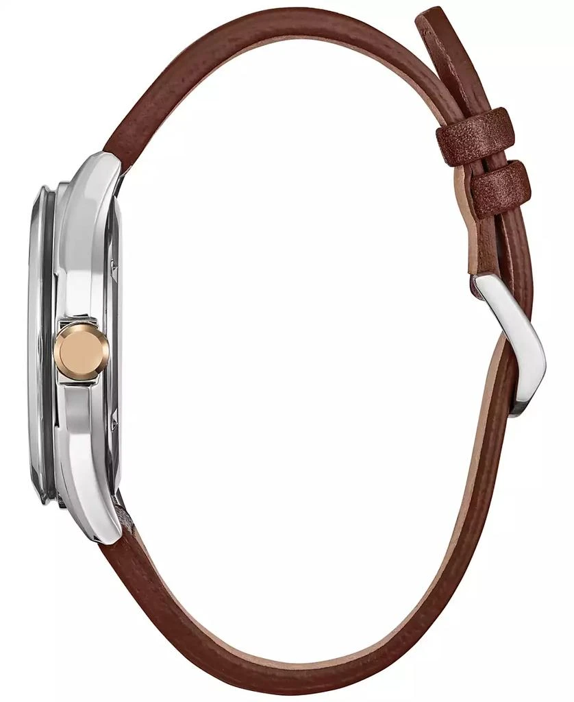 Citizen Eco-Drive Men's Disney Mickey Mouse Explorer Brown Leather Strap Watch 41mm 2