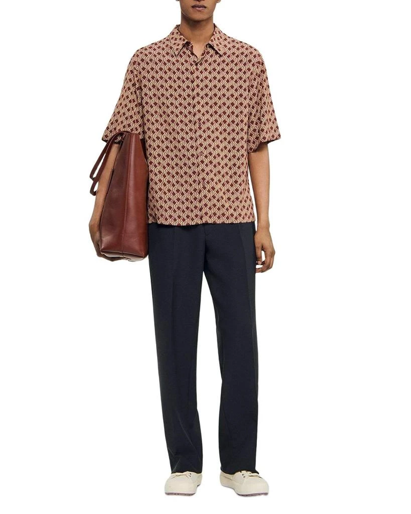 Sandro Printed Short Sleeve Shirt 2