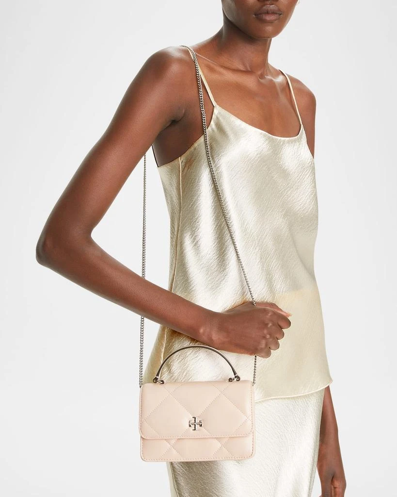 Tory Burch Kira Mini Quilted Leather Top-Handle Bag with Chain 5