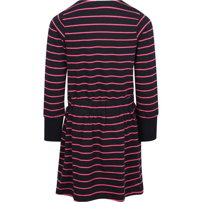 Esprit Striped jersey dress with lollipop hearts in navy