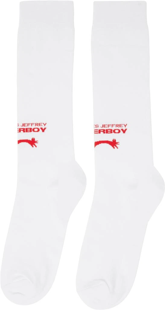 Charles Jeffrey Loverboy Two-Pack Black & White 'Loverboy' Socks 5