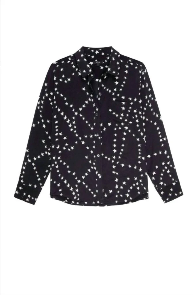 Rails Kate Button Down Shirt In Black Star Chains 3