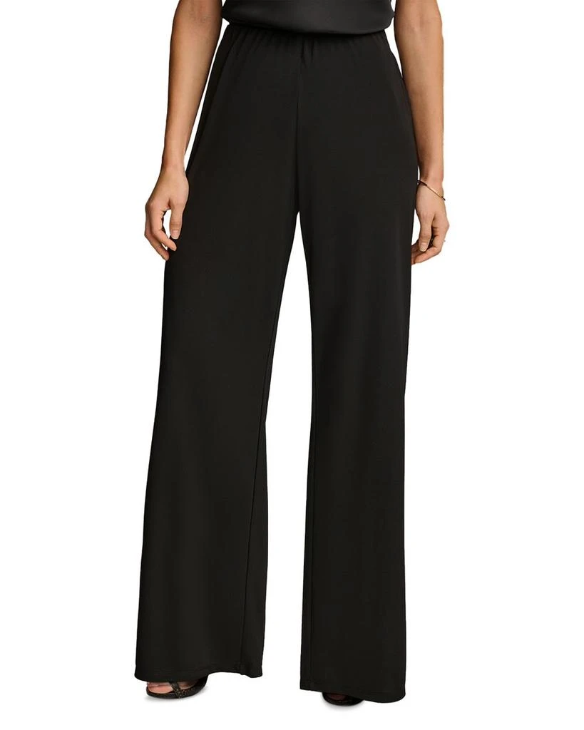 Donna Karan Flat Front Wide Leg Pants 4