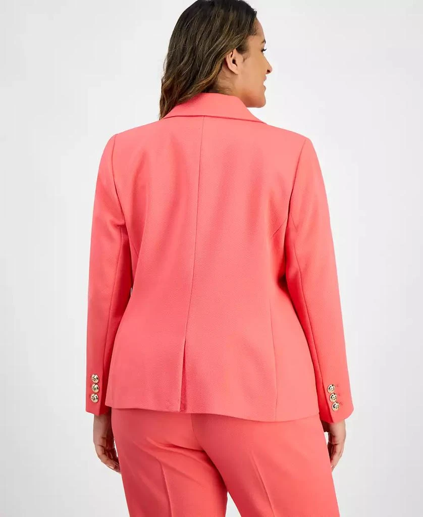 Tahari Plus Size Twill Blazer 4