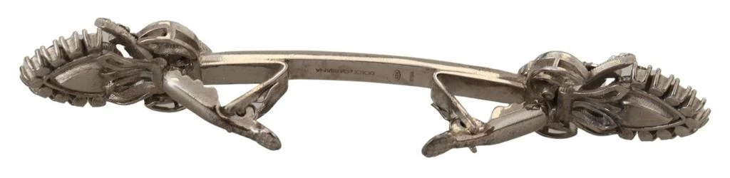 Dolce & Gabbana Elegant Sterling Silver Glass Brooch 3