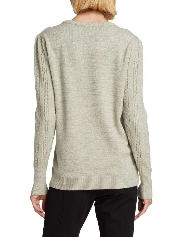 Saks Fifth Avenue COLLECTION Sparkle Cable-Knit Sweater 2