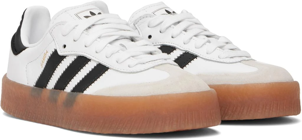 Adidas White & Black Sambae Sneakers 4