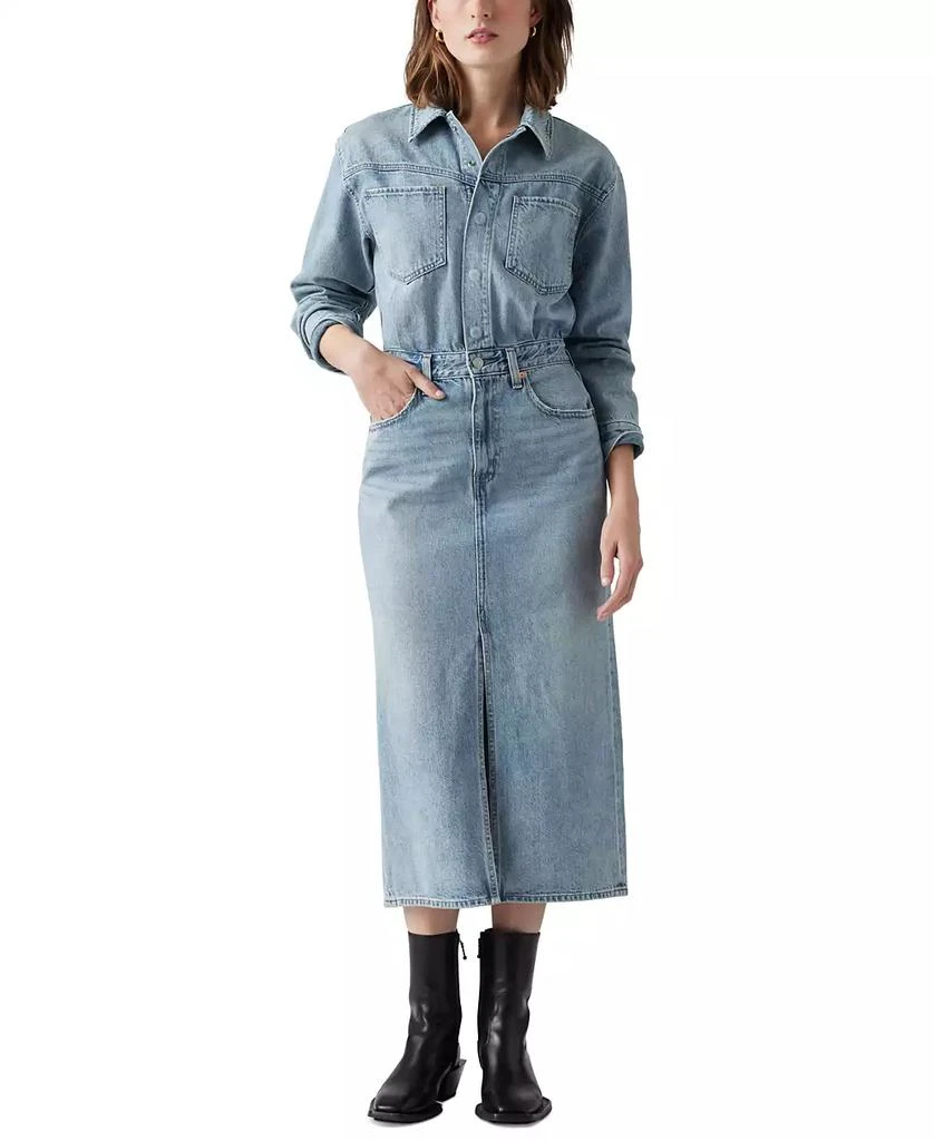 Premium Women's Denim Midi Shirt Dress  On Sale Now with Up to 61% Off |  Discover Exclusive Deals & Savings at BeyondStyle  Authentic Levi's dress| women's fashion, shoes & accessories|dresses with