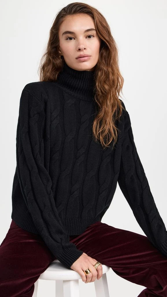 FRAME Cable Knit Turtleneck 1