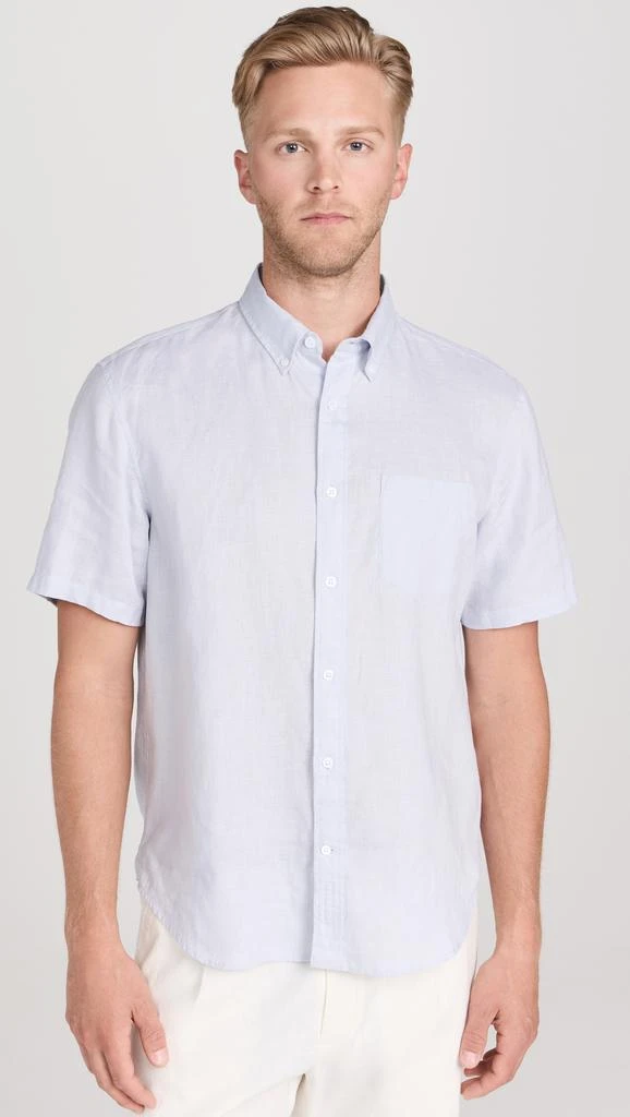 Club Monaco Short Sleeve Slim Linen Shirt 6