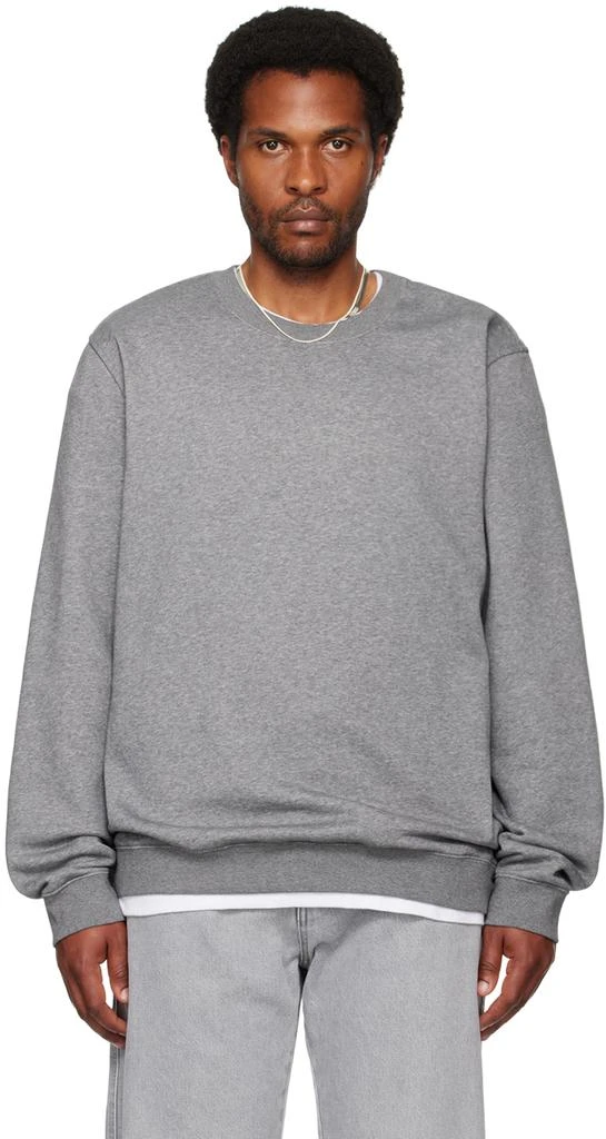 SKIMS Gray Fleece Lounge Crewneck Sweatshirt 1