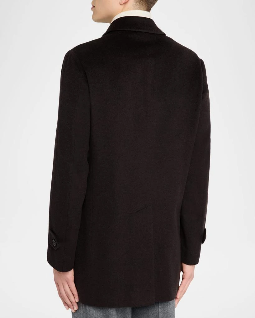 Corneliani Men
s Wool Single-Breasted Balmacan Overcoat 3