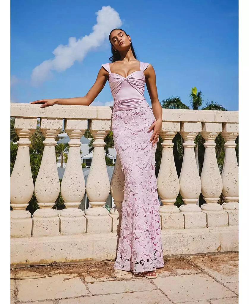 pastel lace maxi dress Petal and Pup Women's Pauline Long Sleeve Maxi Dress main image 1