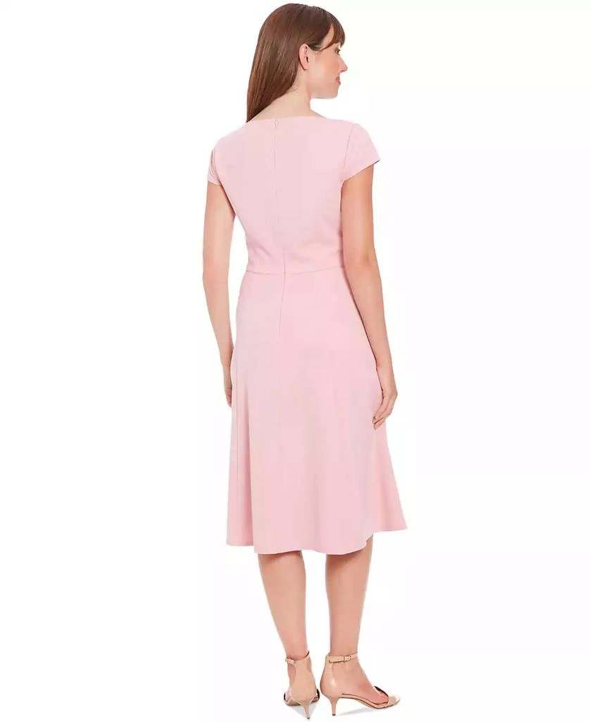 London Times Petite Sweetheart-Neck Cap-Sleeve Dress 4