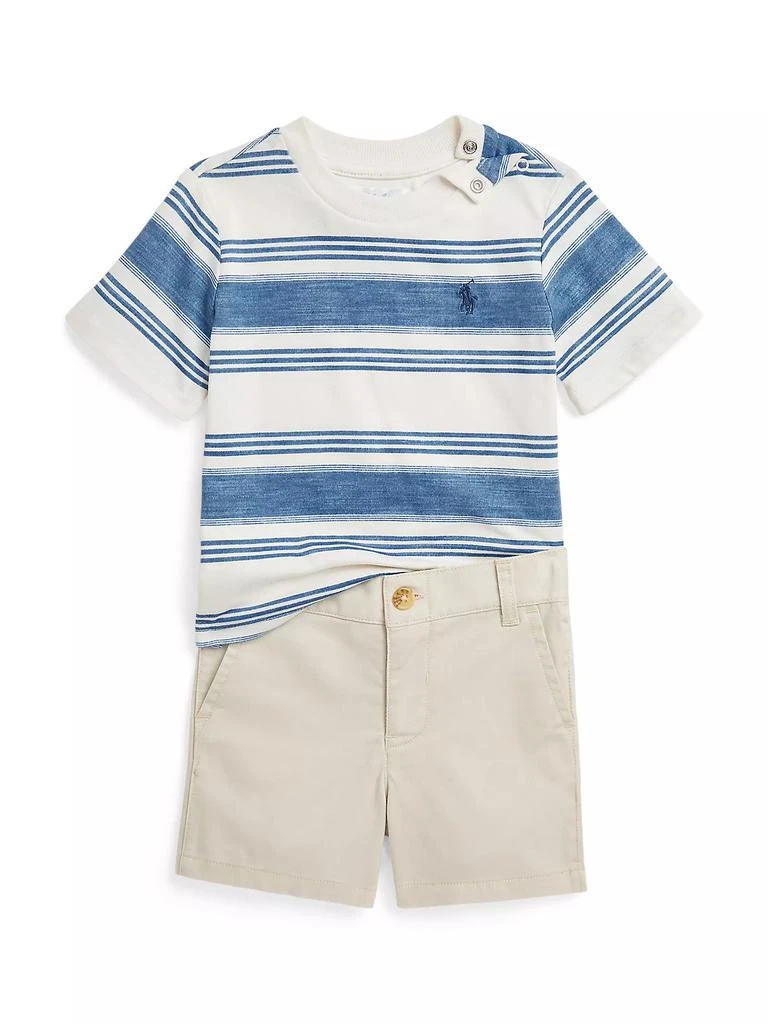 Ralph Lauren Baby Boy's 2-Piece Striped T-Shirt &amp; Shorts Set 1
