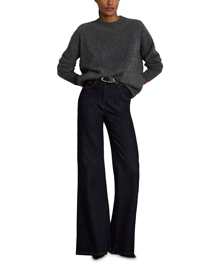 REISS Bonnie Flare Jeans in Dark Blue