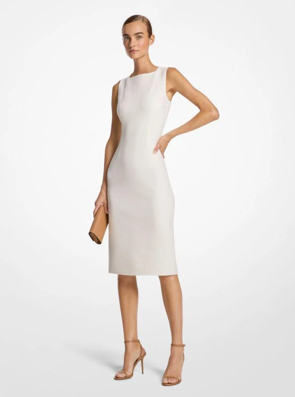 Michael Kors Double Faced Stretch Wool Bouclé Sheath Dress 1
