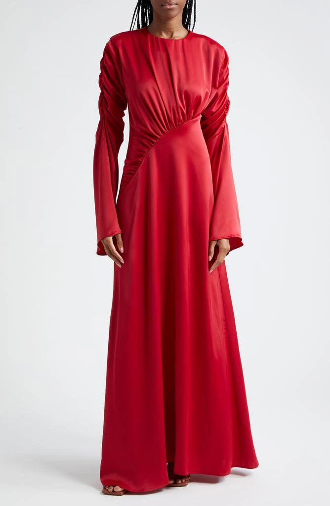 ORIRE The Jou Long Sleeve Satin Gown 1