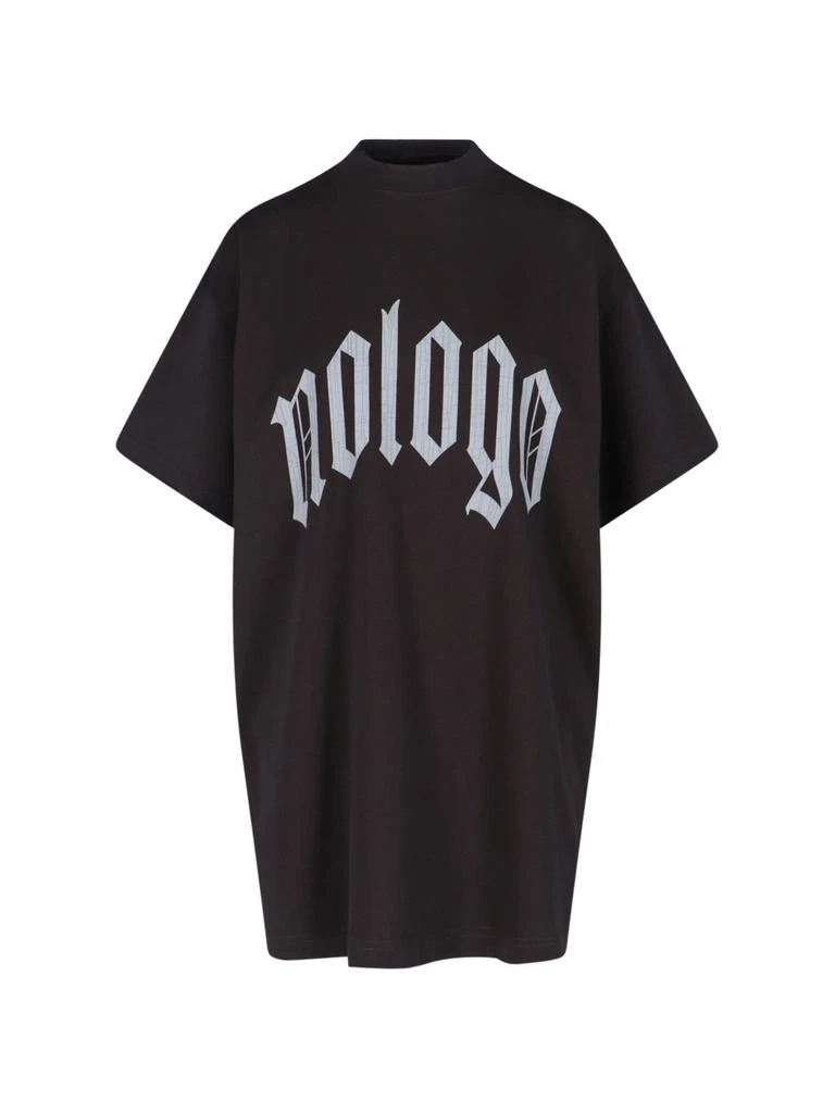 Balenciaga Balenciaga No Logo Printed Large Fit T-Shirt 1