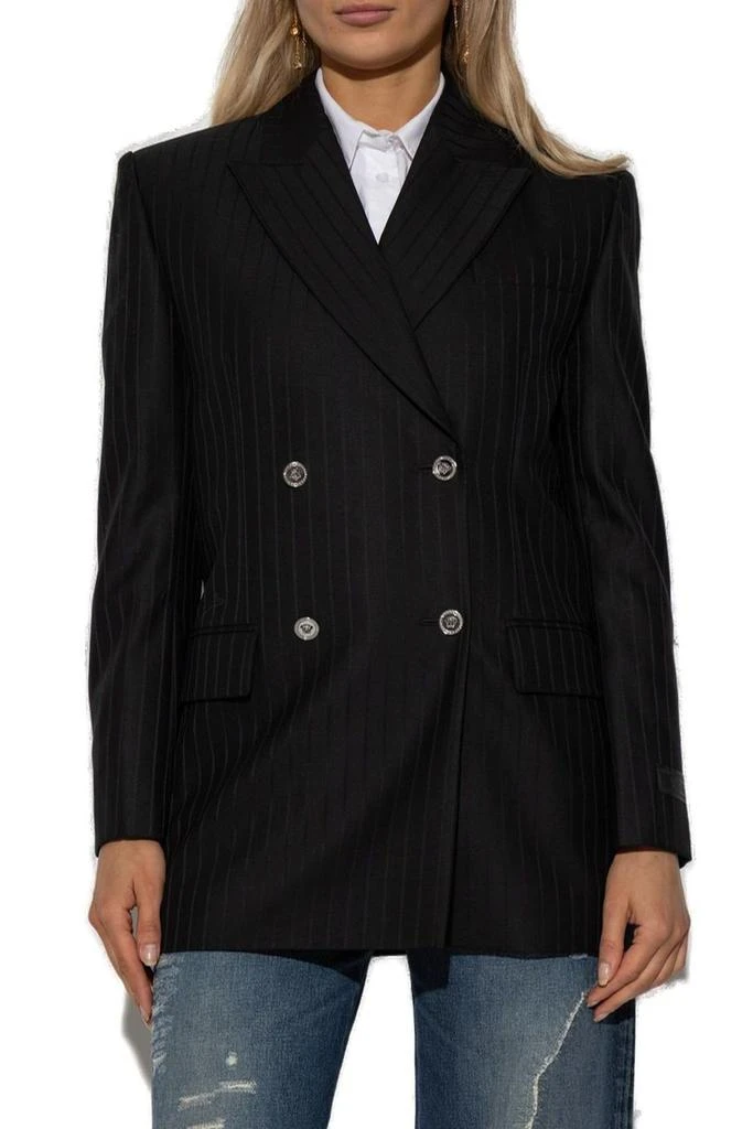 Versace Versace Double Breasted Pinstripe Blazer 2