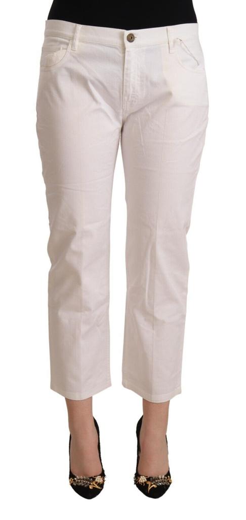 L'AUTRE CHOSE Cotton Mid Waist Cropped blue Women's Jeans