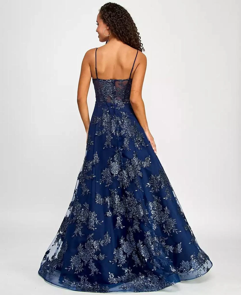 B Darlin Juniors' Sequin Glitter Embellished Sleeveless Ball Gown, Created for Macy's 2