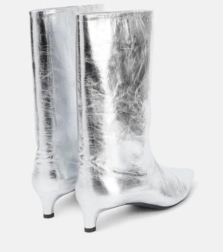 Jil Sander Metallic leather ankle boots 3