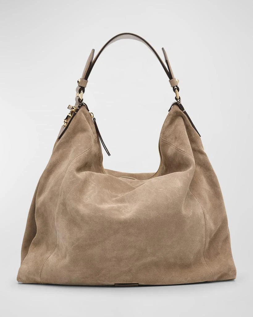 Jimmy Choo Ana Zip Leather Hobo Bag 1
