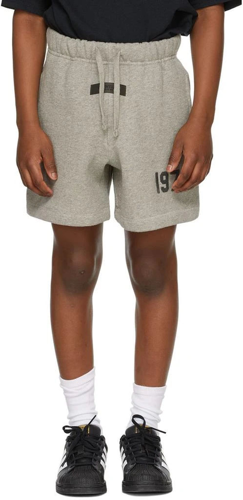 Essentials Kids Grey '1977' Shorts 2