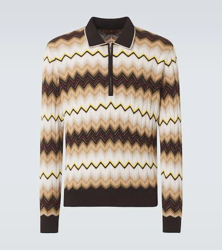 Missoni Zigzag cotton and wool half-zip sweater 1