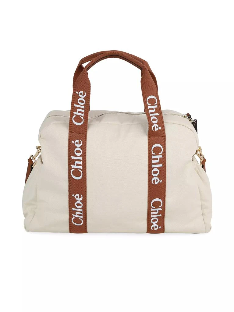 Chloé Logo Cotton & Leather Changing Bag 3