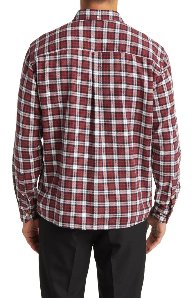 FORET Hornet Plaid Organic Cotton Flannel Button-Down Shirt 2