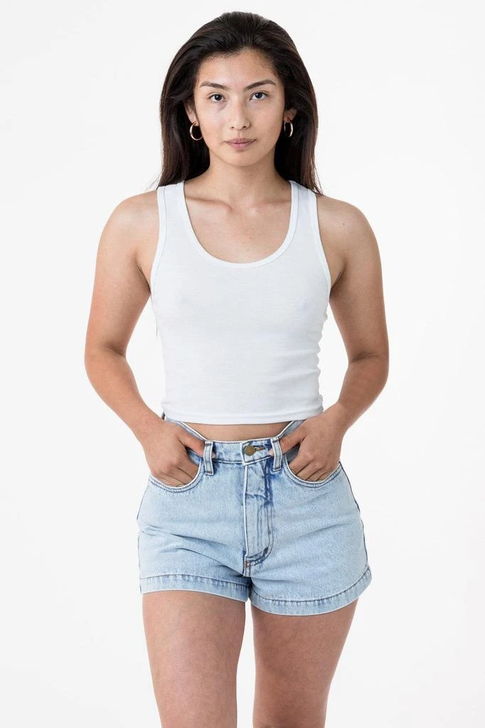 Los Angeles Apparel 4308 - Baby Rib Crop Tank 3