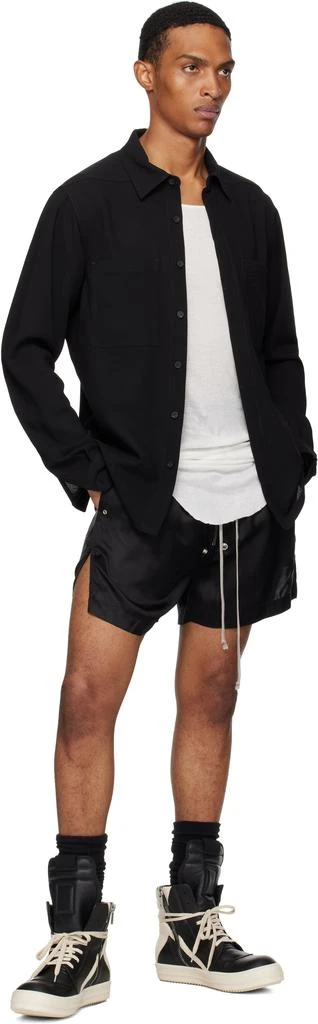 Rick Owens Black & Off-White Hollywood Geobasket Sneakers 5