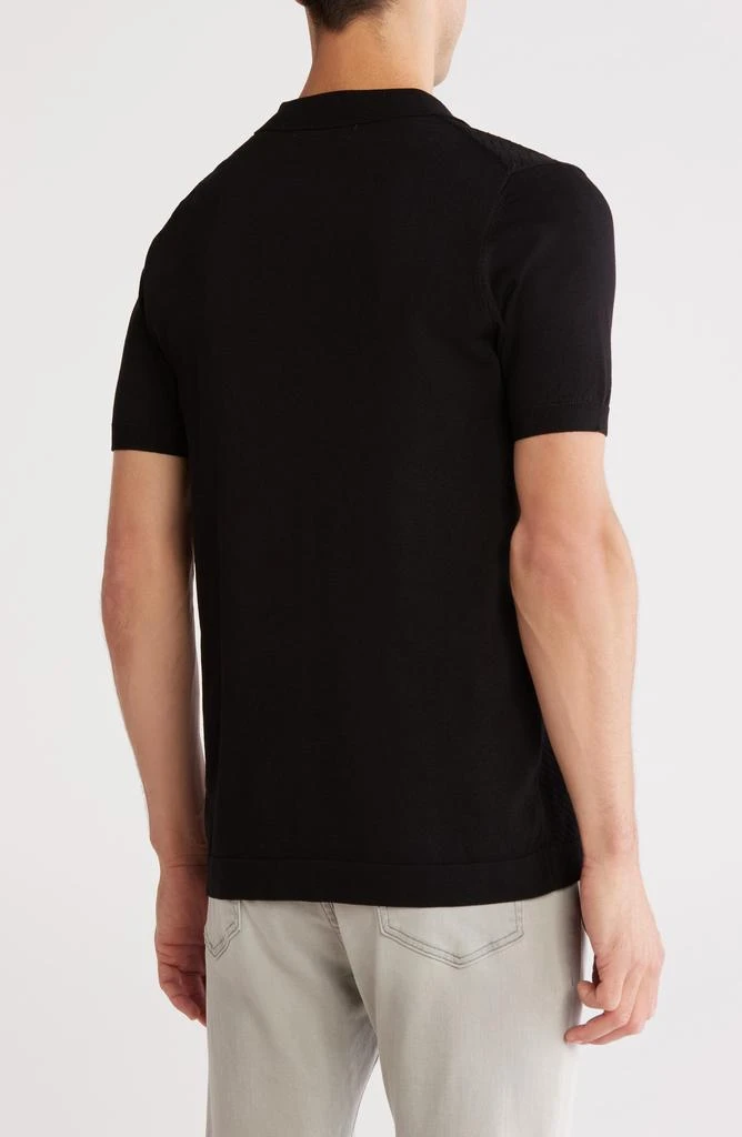 TR Premium Textured Sweater Knit Zip Polo 2