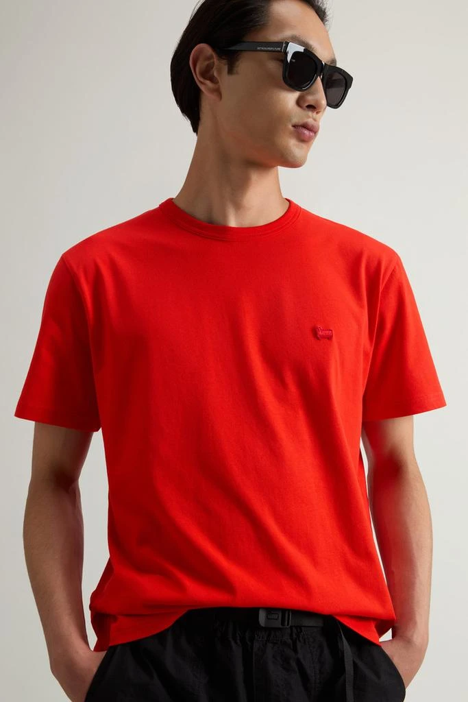 Woolrich Pure Cotton Sheep T-shirt with Patch - Men - White 4