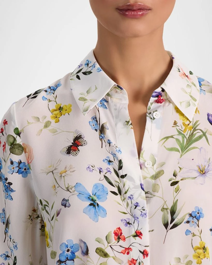 Alice + Olivia Twisting Vines Willa Placket Top 6