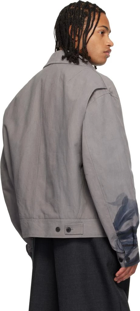 Dries Van Noten Gray Floral Jacket 3