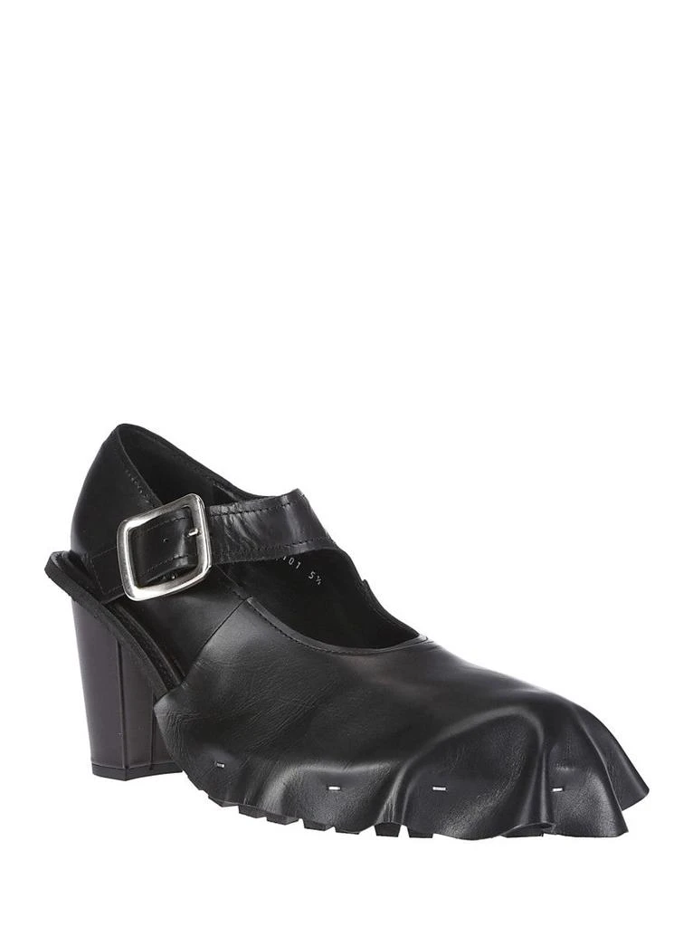 Comme des Garcons Leather Heels With Draped Detail 2