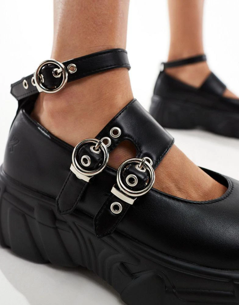 Koi Footwear Koi Seraphon Mystic chunky shoes with buckles in black 2
