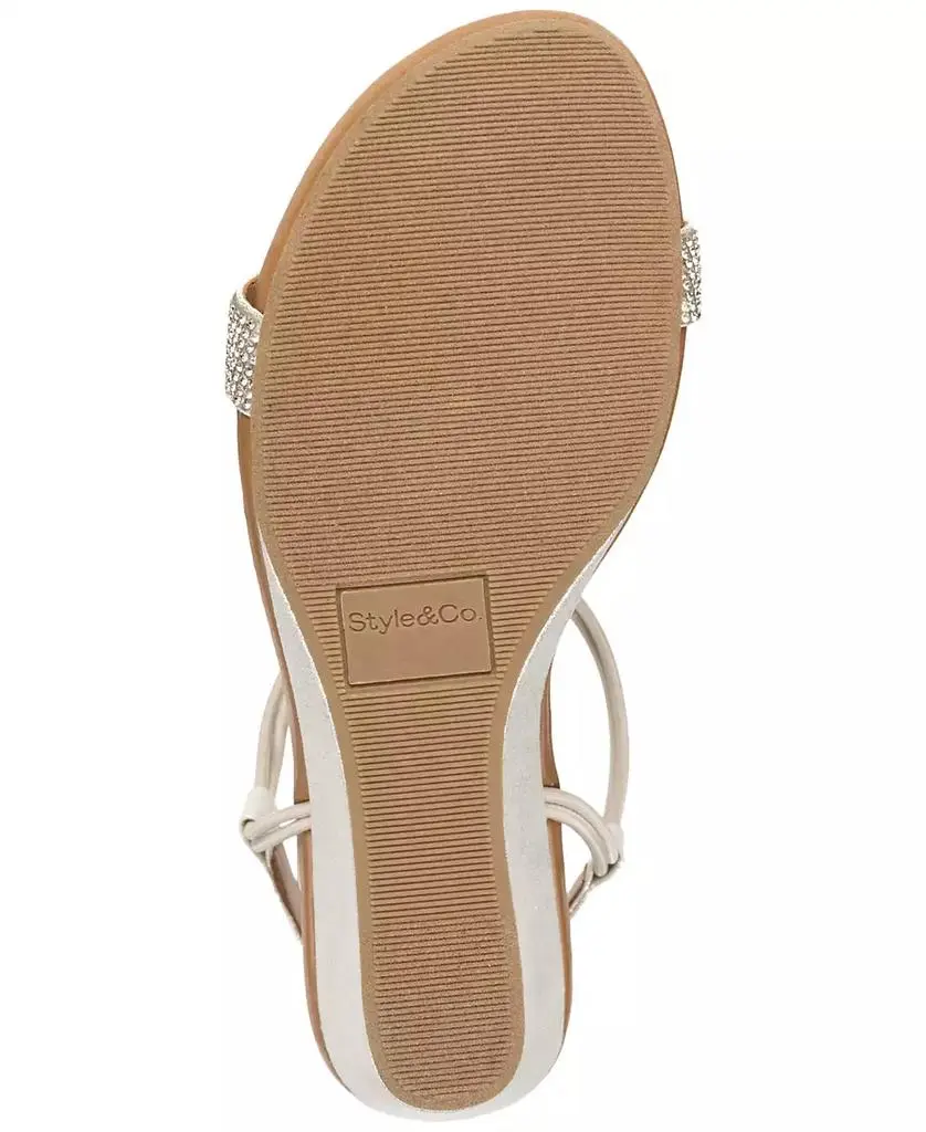 Style & Co Women's Mulan Embellished Wedge Sandals, Created Macy's 5