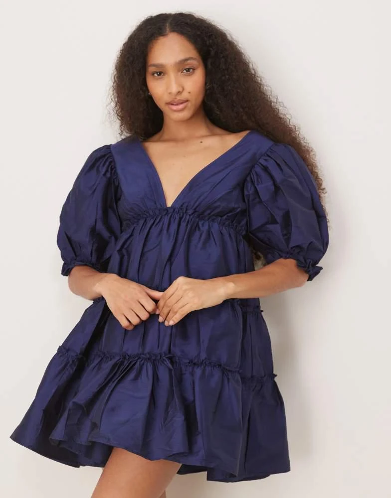 Lace & Beads puff sleave plunge mini dress in navy On Sale Now with Up to 50% Off | Discover Exclusive Deals & Savings at BeyondStyle Authentic Lace & Beads Lace & Beads puff sleave plunge mini dress in navy On Sale Now with Up to 50% Off | Discover Exclusive Deals & Savings at BeyondStyle Authentic Lace & Beads