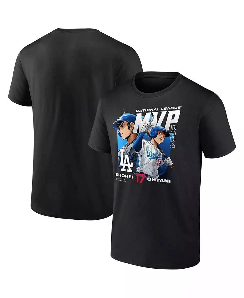 Fanatics Men's Shohei Ohtani Black Los Angeles Dodgers 2024 National League MVP Fanatics Exclusive Anime T-Shirt 1