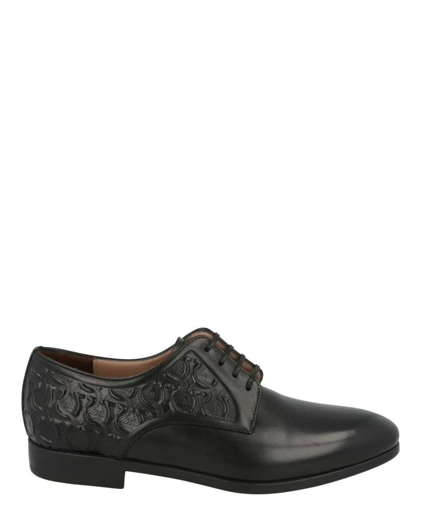 Salvatore Ferragamo Nigel Leather Derby Shoes - Wide Width
