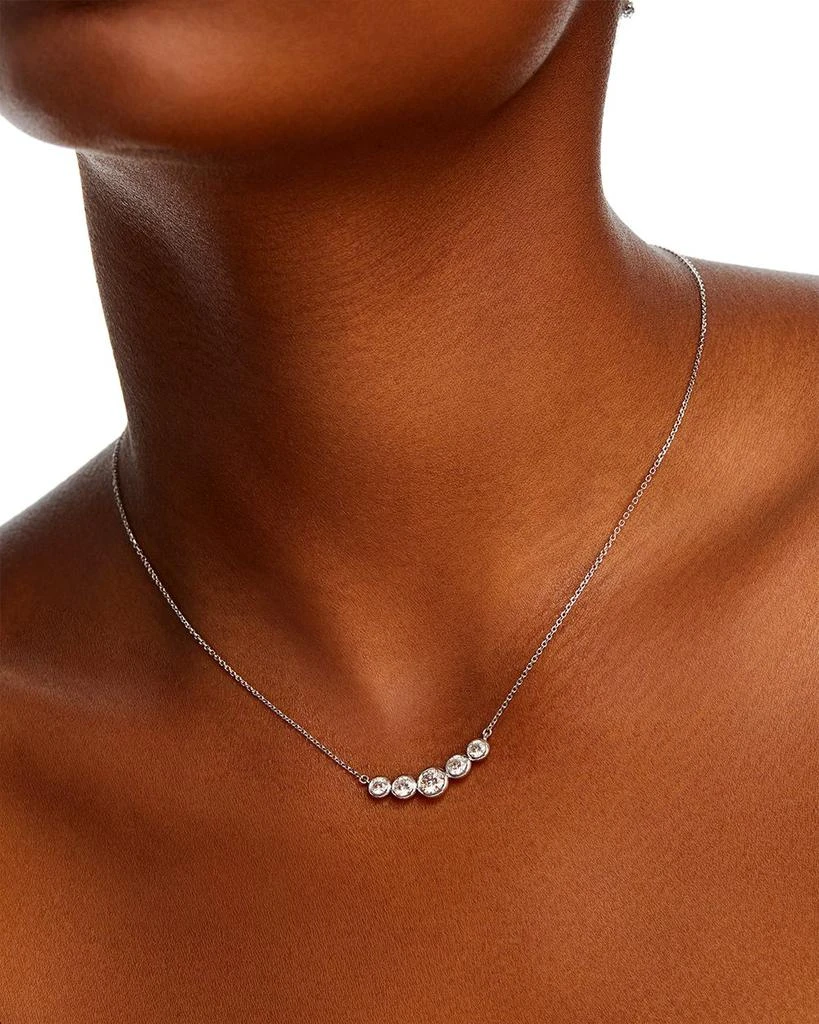 Bloomingdale's Diamond Curved Bar Necklace in 14K White Gold, 1.25 ct. t.w 2
